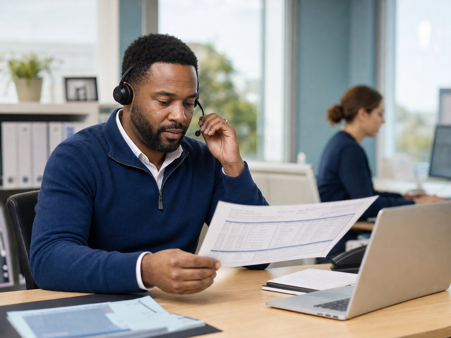 Staffing agency operations lead reviewing a shift record